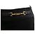 Céline Falda Celine de terciopelo negro con ribetes de cuero y horsebit Talla FR 40 - vista 4