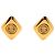 Orecchini a clip Chanel CC placcati oro a forma di rombo D'oro