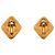 Orecchini a clip Chanel CC placcati oro a forma di rombo D'oro - vista 2