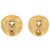 Orecchini a clip rotondi placcati oro Chanel CC Gold D'oro - vista 2