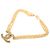 Chanel CC Gold Plated Deca Triple Link Chain Halskette Golden