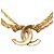 Chanel CC Gold Plated Deca Triple Link Chain Halskette Golden - Ansicht 3