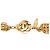 Chanel CC Gold Plated Deca Triple Link Chain Halskette Golden - Ansicht 7