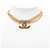 Chanel CC Gold Plated Deca Triple Link Chain Halskette Golden - Ansicht 8