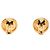 Gold Chanel CC vergoldete runde Clip-On Ohrringe Golden - Ansicht 2