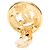 Gold Chanel CC vergoldete runde Clip-On Ohrringe Golden - Ansicht 3
