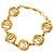 Pulsera de eslabones con dije Chanel CC chapado en oro Dorado - vista 2