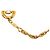 Pulsera de eslabones con dije Chanel CC chapado en oro Dorado - vista 4
