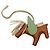 Portachiavi Hermès GriGri Rodeo Pegasus PM in pelle di agnello Milo e Swift, Marrone - vista 2