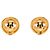 Pendientes de clip Chanel CC chapados en oro Dorado - vista 2