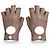 Hermès Guantes de conducir sin dedos de piel Taupe Castaño