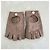 Hermès Guantes de conducir sin dedos de piel Taupe Castaño - vista 5