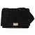 Chanel Chocolate Bar Mademoiselle Flap gestepptes Leder Medium Schwarz