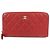 Chanel Zip Around Quilted Lambskin Small Roja