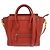 Céline Celine Luggage Grainy Leather Nano Rosso