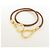 Hermès Jumbo Hook Choker in pelle intrecciata e metallo Marrone - vista 4