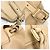 Chanel Vintage CC Turnlock Leather Medium Bege - vista 7