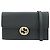 Cartera Gucci Interlocking Wallet on Chain de piel Negro