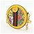 Gucci Ophidia Round Flora GG Coated Canvas Mini Gelb - Ansicht 3