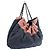 Chanel Stretch Spirit Cabas Quilted Denim Large Azul - vista 2