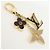 Charm per borsa Louis Vuitton Fleur de Monogram Metal D'oro - vista 4