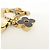 Charm per borsa Louis Vuitton Fleur de Monogram Metal D'oro - vista 7