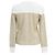Cardigan Chanel in maglia bianco e oro a righe D'oro - vista 2