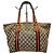 Borsa Tote Gucci in tela monogramma Marrone Beige Arancione Porpora