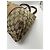 Borsa Tote Gucci Abbey Monogram Canvas Bamboo Marrone Monogramma - vista 11