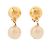 Pendientes de aro Chanel CC Ball Drop de metal con perlas artificiales y cristales medium Dorado
