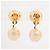 Pendientes de aro Chanel CC Ball Drop de metal con perlas artificiales y cristales medium Dorado - vista 2
