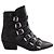 Zadig & Voltaire Black Leather Buckle Boots