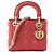 Autre Marque DIOR - Borsa a tracolla Lady Dior mini in pelle cannage rossa Rosso