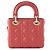 Autre Marque DIOR - Borsa a tracolla Lady Dior mini in pelle cannage rossa Rosso - vista 3