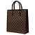 Borsa Tote Louis Vuitton Damier Ebene Venice Sac Plat Marrone - vista 2