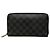 Black Louis Vuitton Damier Graphite Zippy Organizer Wallet Long Wallets