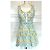 Manoush Abito Collector Reverse Esanar Pineapple Ananas TXS/S Rosa Bianco Blu Verde Arancione Giallo - vista 3
