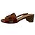 Mules Hermès Oasis in Pelle Verniciata Marrone, Taglia 36