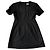 Vestido mini de algodón negro KHAITE con escote cuadrado
