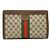 Gucci Necessaire Ophidia Vintage Brown Monogram Canvas Marrone