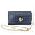 Sac à épaule 2 voies Mulberry Amberley Shiny Small en cuir embossé croc Bleu Bleu Marine