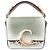 Chloé Chloe Chloe C Mini Borsa a Mano Quadrata in Pelle Effetto Coccodrillo Verde