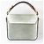 Chloé Chloe Chloe C Mini Borsa a Mano Quadrata in Pelle Effetto Coccodrillo Verde - vista 2
