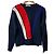 Valentino V Logo Strickpullover aus Wolle und Kaschmir Weiß Rot Blau Marineblau