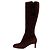 Autre Marque Brunomagli Langstiefel aus Wildleder Braun Bordeaux - Ansicht 3