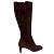 Autre Marque Brunomagli Langstiefel aus Wildleder Braun Bordeaux - Ansicht 5