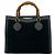 Bamboo Borsa Gucci Vintage in pelle scamosciata e bambù Nero