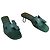 Hermès Oran flache Sandalen aus grünem Leder