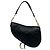 Christian Dior Saddle Logo Leder Semi-One Shoulder Bag Schwarz - Ansicht 3