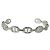 Hermès HERMES Bracelete Hermes Enchainée Prata